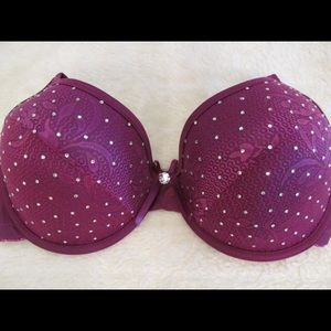 New Gorgeous Crystal Bling Push Up Bra Many Sizes
